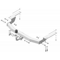 Фаркоп ZincaR на Toyota Land Cruiser Prado 150 2009-2023 Арт. ZT103A (полностью оцинкованный)