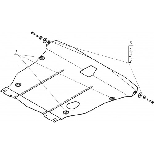 Защита Картера двигателя, КПП MOTODOR для Hyundai Accent Tagaz 2006-2012, Сталь 2 мм - Арт. 922