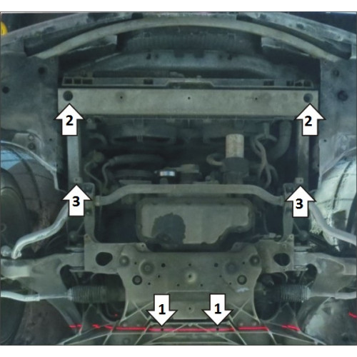 Защита Картера двигателя MOTODOR для Infiniti M 56S 2010-2014 и M, Сталь 2 мм - Арт. 8005