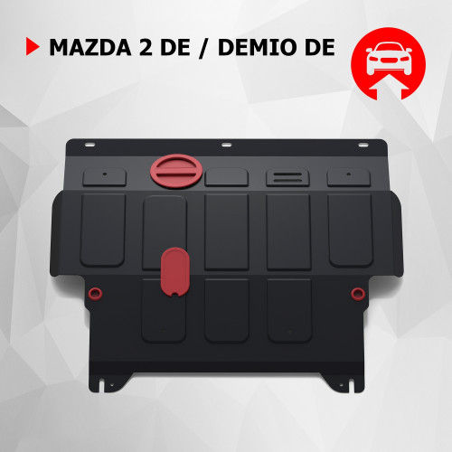 Защита Картера двигателя, КПП АвтоБроня для Mazda 2 2007-2010 II DE, Сталь 45778 мм - Арт. 111.03801.2