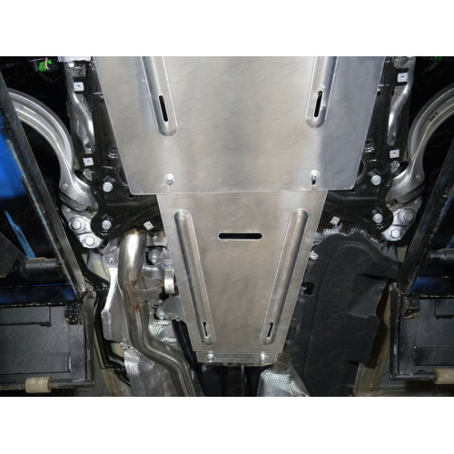 Защита КПП ТСС для Audi Q7 2015-2025 (4M), Алюминий 4 мм - Арт. ZKTCC00146